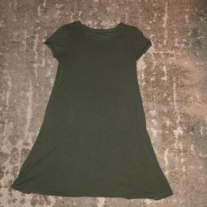army green casual dress